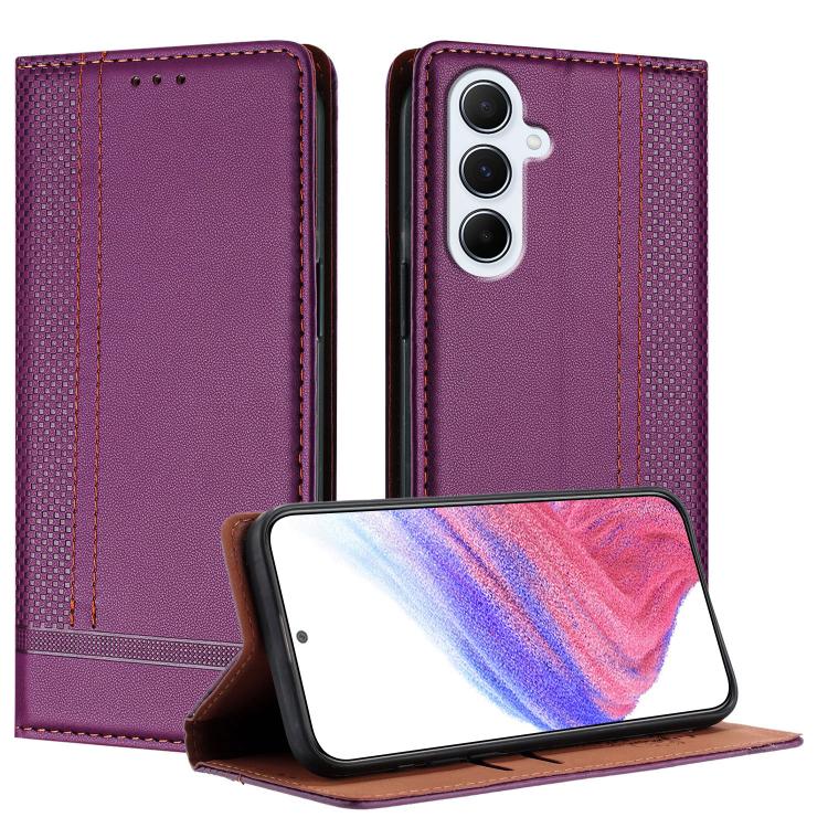 Custodia per telefono in ecopelle vegana antigraffio con design a cuciture., For Galaxy A17 5G/4G, For Galaxy A07 5G/4G, For Galaxy A06 5G/4G