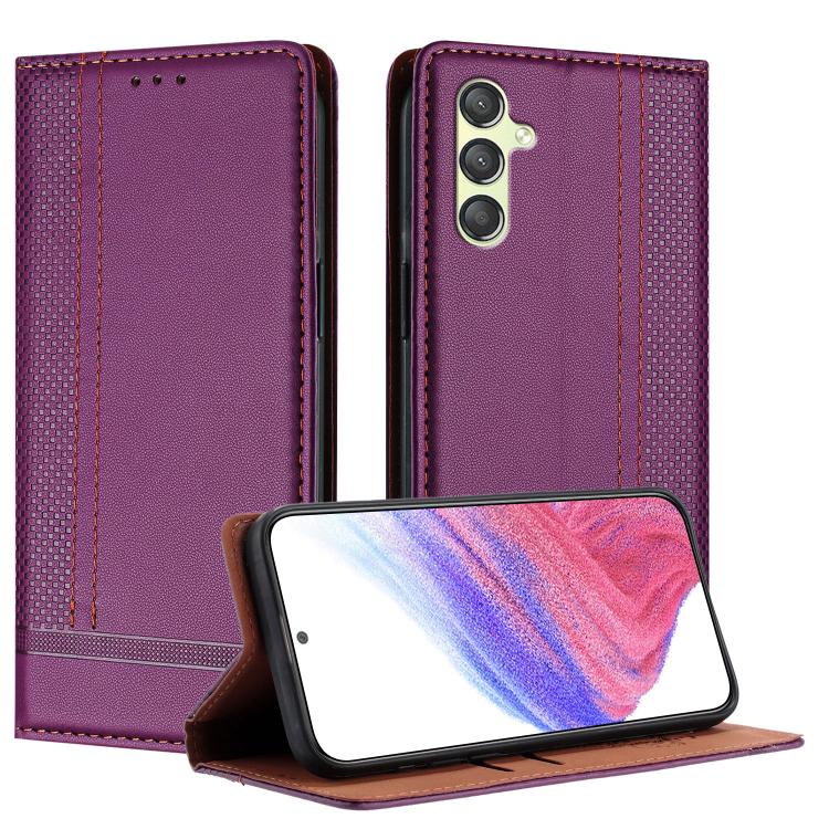 Custodia per telefono in ecopelle vegana antigraffio con design a cuciture., For Galaxy A25 5G, For Galaxy A24 4G, For Galaxy A34 5G
