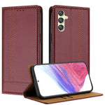 Custodia per telefono in ecopelle vegana antigraffio con design a cuciture., For Galaxy A25 5G, For Galaxy A24 4G, For Galaxy A34 5G