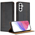 Custodia per telefono in ecopelle vegana antigraffio con design a cuciture., For Galaxy A25 5G, For Galaxy A24 4G, For Galaxy A34 5G
