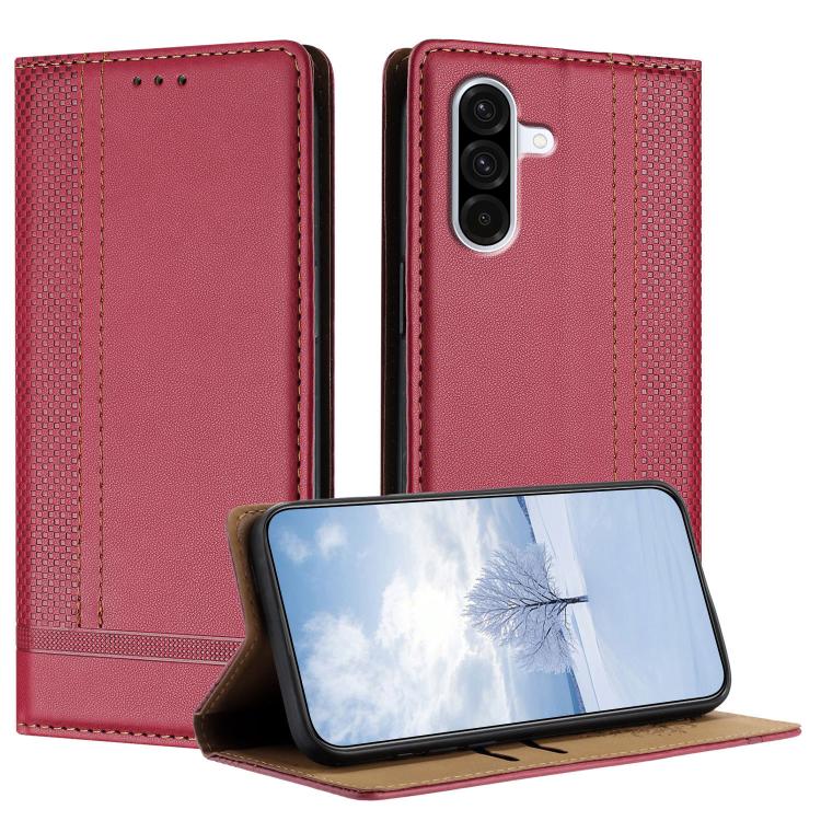 Custodia per telefono in ecopelle vegana antigraffio con design a cuciture., For Galaxy A57 5G, For Galaxy A37 5G, For Galaxy A27 5G