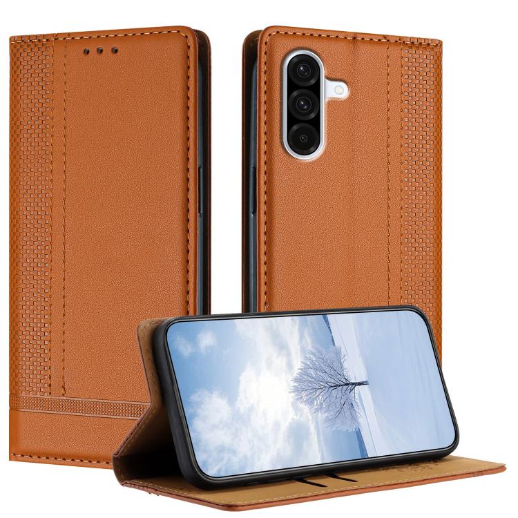 Custodia per telefono in ecopelle vegana antigraffio con design a cuciture., For Galaxy A57 5G, For Galaxy A37 5G, For Galaxy A27 5G