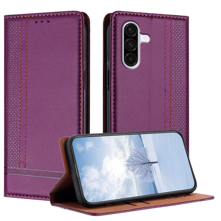 Custodia per telefono in ecopelle vegana antigraffio con design a cuciture., For Galaxy A57 5G, For Galaxy A37 5G, For Galaxy A27 5G