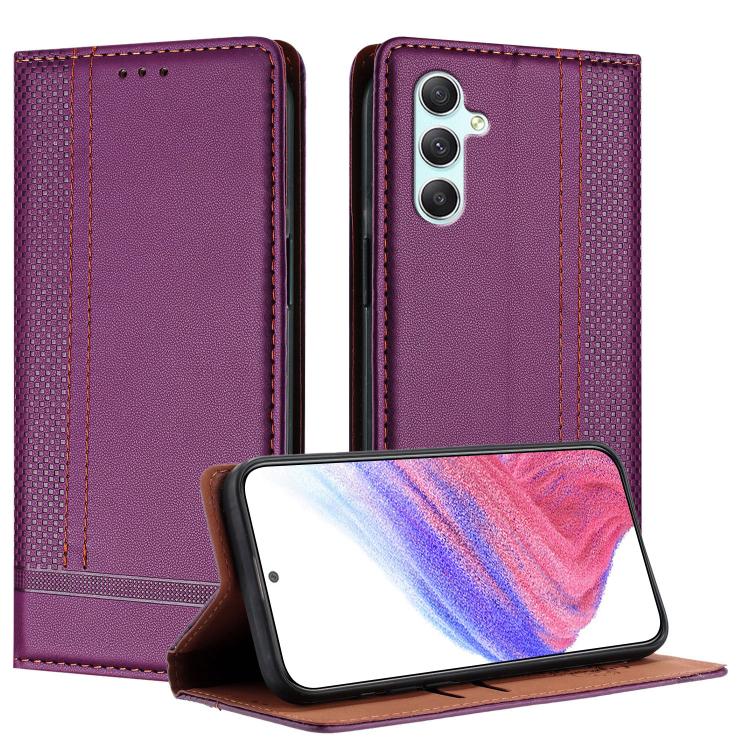 Custodia per telefono in ecopelle vegana antigraffio con design a cuciture., For Galaxy A25 5G, For Galaxy A24 4G, For Galaxy A34 5G