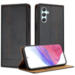 Custodia per telefono in ecopelle vegana antigraffio con design a cuciture., For Galaxy A25 5G, For Galaxy A24 4G, For Galaxy A34 5G