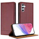 Custodia per telefono in ecopelle vegana antigraffio con design a cuciture., For Galaxy A25 5G, For Galaxy A24 4G, For Galaxy A34 5G