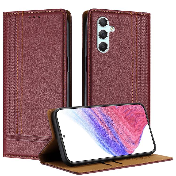 Custodia per telefono in ecopelle vegana antigraffio con design a cuciture., For Galaxy A25 5G, For Galaxy A24 4G, For Galaxy A34 5G