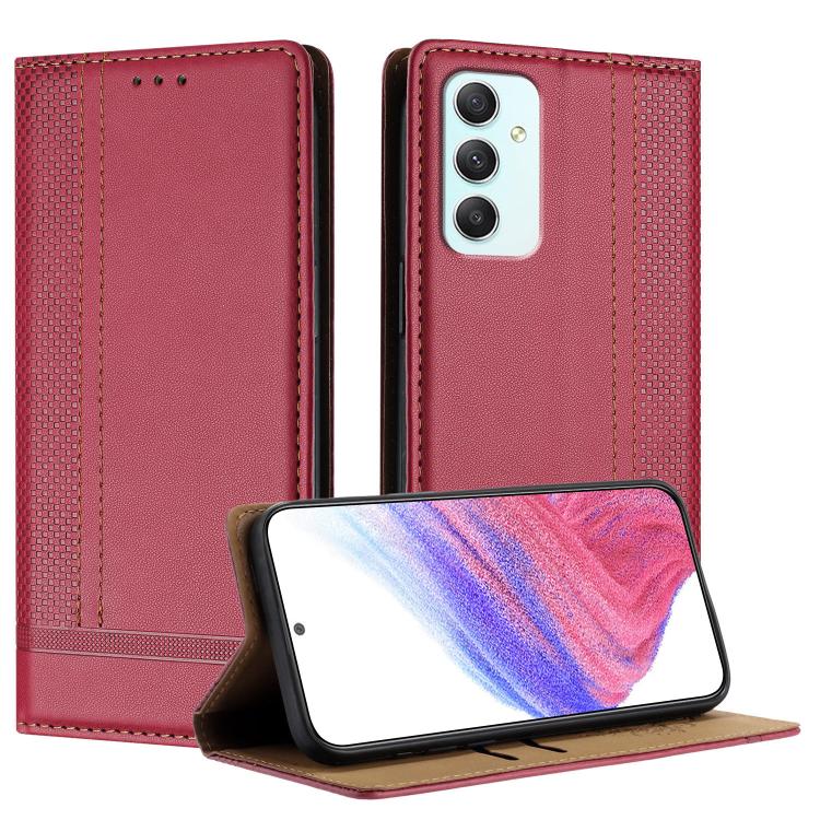 Custodia per telefono in ecopelle vegana antigraffio con design a cuciture., For Galaxy A35 5G, For Galaxy A05, For Galaxy A05s
