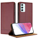 Custodia per telefono in ecopelle vegana antigraffio con design a cuciture., For Galaxy A35 5G, For Galaxy A05, For Galaxy A05s