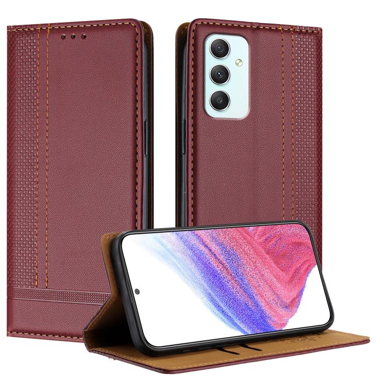 Custodia per telefono in ecopelle vegana antigraffio con design a cuciture., For Galaxy A35 5G, For Galaxy A05, For Galaxy A05s