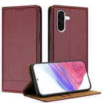 Custodia per telefono in ecopelle vegana antigraffio con design a cuciture., For Galaxy A56 5G, For Galaxy A26 5G, For Galaxy A36 5G