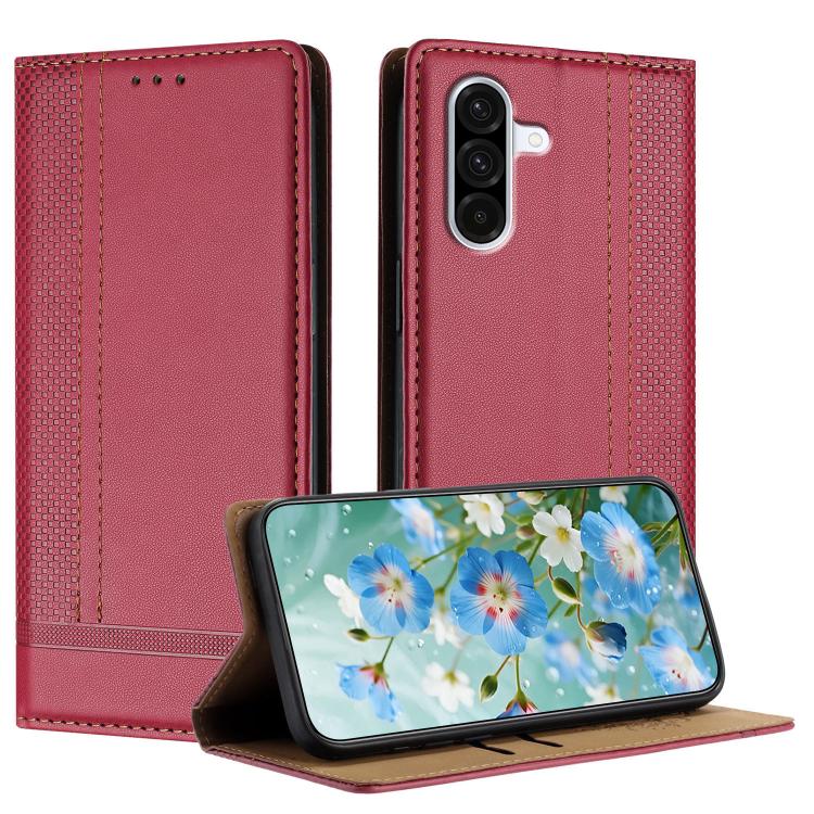 Custodia per telefono in ecopelle vegana antigraffio con design a cuciture., For Galaxy A57 5G, For Galaxy A37 5G, For Galaxy A27 5G