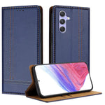 Custodia per telefono in ecopelle vegana antigraffio con design a cuciture., For Galaxy A54 5G