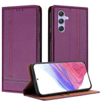 Custodia per telefono in ecopelle vegana antigraffio con design a cuciture., For Galaxy A54 5G