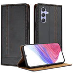 Custodia per telefono in ecopelle vegana antigraffio con design a cuciture., For Galaxy A54 5G