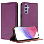 Custodia per telefono in ecopelle vegana antigraffio con design a cuciture., For Galaxy A16 5G/4G, For Galaxy A15 5G/4G, For Galaxy A55 5G