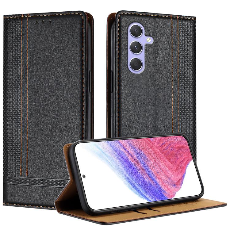 Custodia per telefono in ecopelle vegana antigraffio con design a cuciture., For Galaxy A16 5G/4G, For Galaxy A15 5G/4G, For Galaxy A55 5G