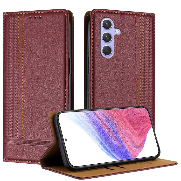 Custodia per telefono in ecopelle vegana antigraffio con design a cuciture., For Galaxy A16 5G/4G, For Galaxy A15 5G/4G, For Galaxy A55 5G