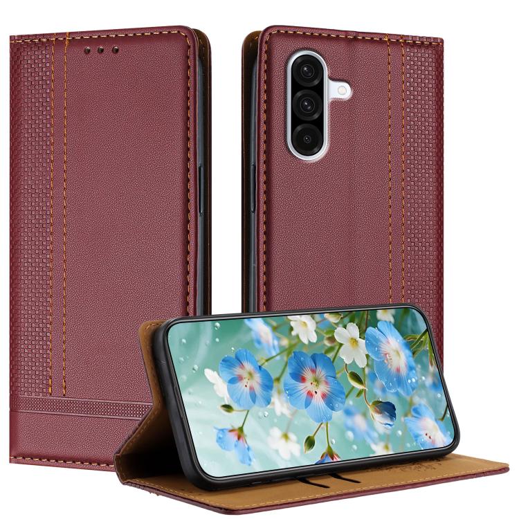 Custodia per telefono in ecopelle vegana antigraffio con design a cuciture., For Galaxy A57 5G, For Galaxy A37 5G, For Galaxy A27 5G