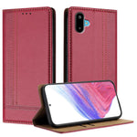 Custodia per telefono in ecopelle vegana antigraffio con design a cuciture., For Galaxy F16 5G, For Galaxy F06 5G