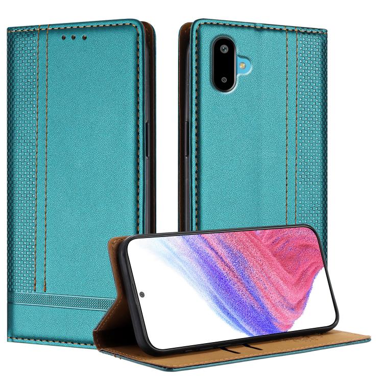 Custodia per telefono in ecopelle vegana antigraffio con design a cuciture., For Galaxy F16 5G, For Galaxy F06 5G
