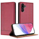 Custodia per telefono in ecopelle vegana antigraffio con design a cuciture., For Galaxy F16 5G, For Galaxy F06 5G