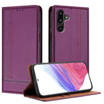 Custodia per telefono in ecopelle vegana antigraffio con design a cuciture., For Galaxy F16 5G, For Galaxy F06 5G