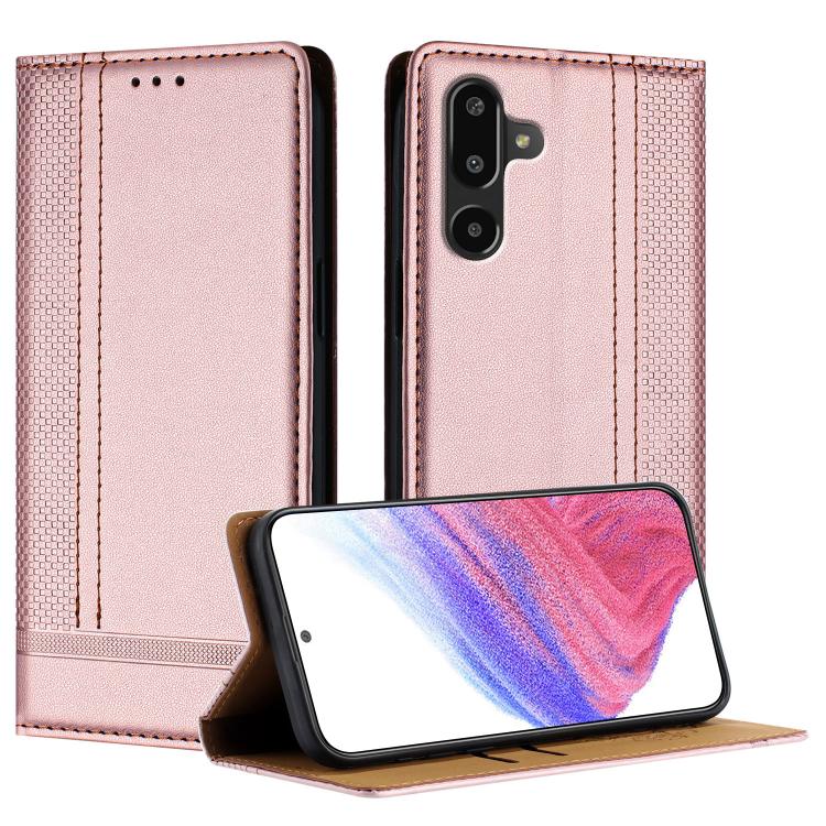 Custodia per telefono in ecopelle vegana antigraffio con design a cuciture., For Galaxy F16 5G, For Galaxy F06 5G