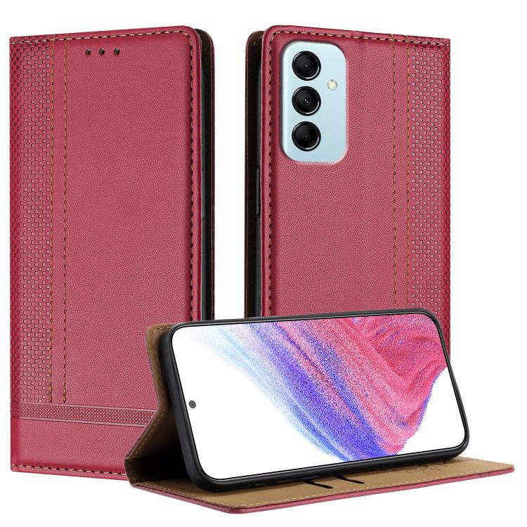 Custodia per telefono in ecopelle vegana antigraffio con design a cuciture., For Galaxy M14