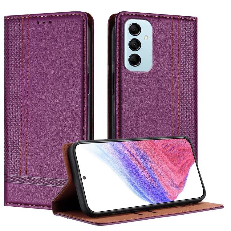 Custodia per telefono in ecopelle vegana antigraffio con design a cuciture., For Galaxy M14