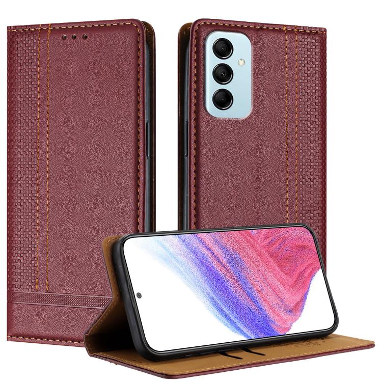 Custodia per telefono in ecopelle vegana antigraffio con design a cuciture., For Galaxy M14