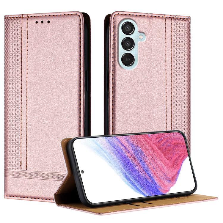 Custodia per telefono in ecopelle vegana antigraffio con design a cuciture., For Galaxy Xcover7 Pro, For Galaxy M55, For Galaxy M15