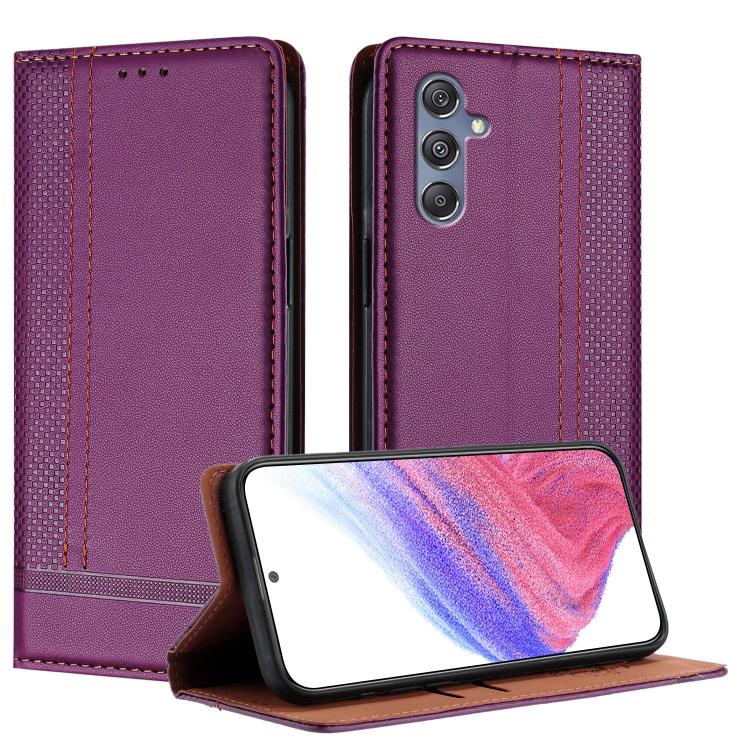 Custodia per telefono in ecopelle vegana antigraffio con design a cuciture., For Galaxy Xcover7, For Galaxy M34 5G, For Galaxy M54