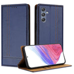 Custodia per telefono in ecopelle vegana antigraffio con design a cuciture., For Galaxy M36 5G, For Galaxy M56 5G, For Galaxy M35