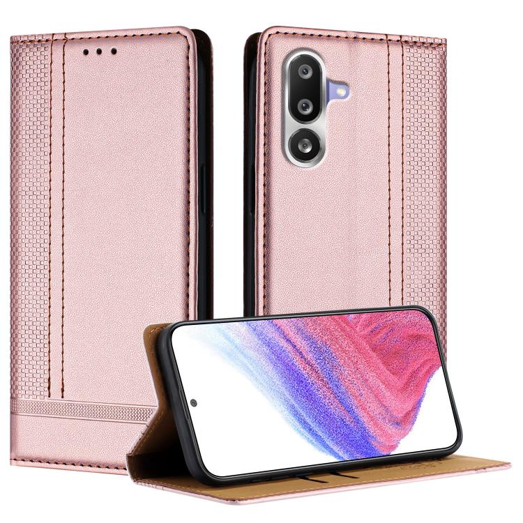 Custodia per telefono in ecopelle vegana antigraffio con design a cuciture., For Galaxy M36 5G, For Galaxy M56 5G, For Galaxy M35