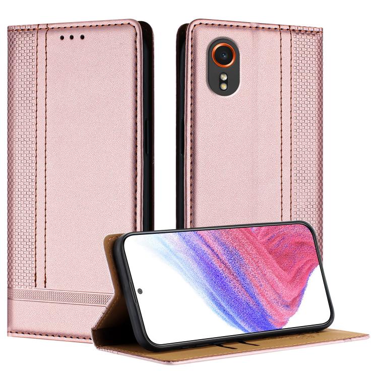Custodia per telefono in ecopelle vegana antigraffio con design a cuciture., For Galaxy Xcover7, For Galaxy M34 5G, For Galaxy M54