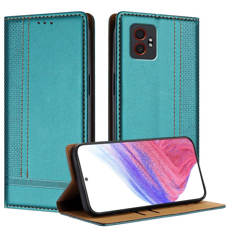 Custodia per telefono in ecopelle vegana antigraffio con design a cuciture., For Galaxy Xcover7 Pro, For Galaxy M55, For Galaxy M15