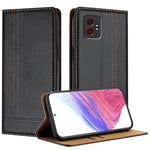 Custodia per telefono in ecopelle vegana antigraffio con design a cuciture., For Galaxy Xcover7 Pro, For Galaxy M55, For Galaxy M15