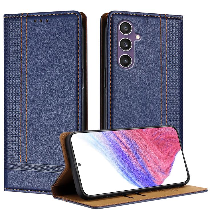 Custodia per telefono in ecopelle vegana antigraffio con design a cuciture., For Galaxy S24 5G, For Galaxy S23 FE 5G, For Galaxy S23 Ultra 5G