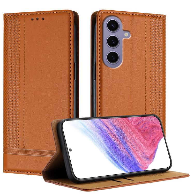 Custodia per telefono in ecopelle vegana antigraffio con design a cuciture., For Galaxy S24 5G, For Galaxy S23 FE 5G, For Galaxy S23 Ultra 5G