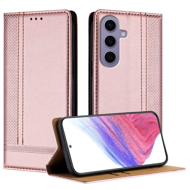 Custodia per telefono in ecopelle vegana antigraffio con design a cuciture., For Galaxy S24 5G, For Galaxy S23 FE 5G, For Galaxy S23 Ultra 5G