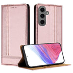 Custodia per telefono in ecopelle vegana antigraffio con design a cuciture., For Galaxy S24 FE 5G, For Galaxy S24 Ultra 5G, For Galaxy S24+ 5G