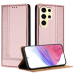 Custodia per telefono in ecopelle vegana antigraffio con design a cuciture., For Galaxy S24 FE 5G, For Galaxy S24 Ultra 5G, For Galaxy S24+ 5G