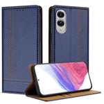 Custodia per telefono in ecopelle vegana antigraffio con design a cuciture., For Galaxy S26 5G, For Galaxy S25 FE 5G, For Galaxy S25 Edge 5G