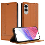 Custodia per telefono in ecopelle vegana antigraffio con design a cuciture., For Galaxy S26 5G, For Galaxy S25 FE 5G, For Galaxy S25 Edge 5G