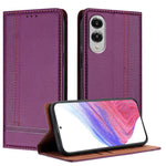 Custodia per telefono in ecopelle vegana antigraffio con design a cuciture., For Galaxy S26 5G, For Galaxy S25 FE 5G, For Galaxy S25 Edge 5G