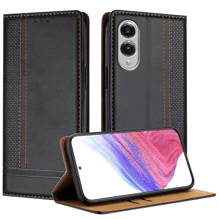 Custodia per telefono in ecopelle vegana antigraffio con design a cuciture., For Galaxy S26 5G, For Galaxy S25 FE 5G, For Galaxy S25 Edge 5G