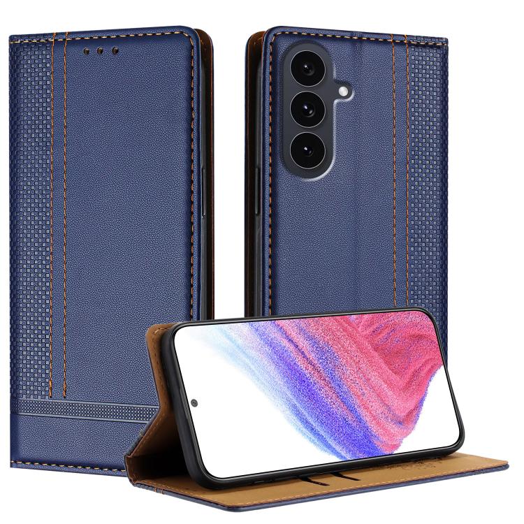 Custodia per telefono in ecopelle vegana antigraffio con design a cuciture., For Galaxy S26 5G, For Galaxy S25 FE 5G, For Galaxy S25 Edge 5G