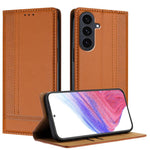 Custodia per telefono in ecopelle vegana antigraffio con design a cuciture., For Galaxy S26 5G, For Galaxy S25 FE 5G, For Galaxy S25 Edge 5G