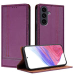 Custodia per telefono in ecopelle vegana antigraffio con design a cuciture., For Galaxy S26 5G, For Galaxy S25 FE 5G, For Galaxy S25 Edge 5G
